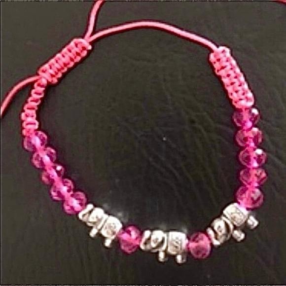 💗 Elephant Pink Bracelet 6”-8” adjustable NEW - Picture 4 of 4